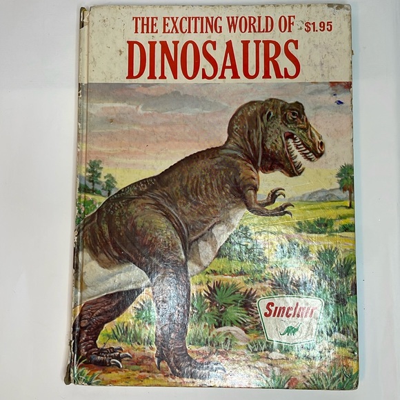 1963 The Exciting World Of Dinosaurs Sinclair Oil Hardcover Book *Vintage* - Picture 1 of 9
